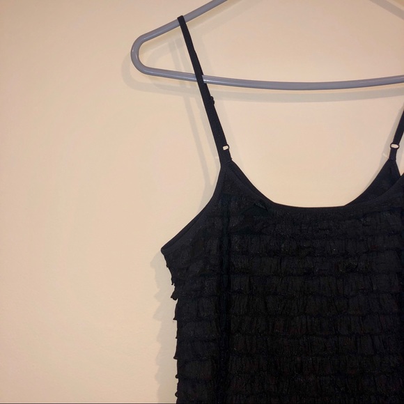FREE PEOPLE Black Ruffled Bodycon Dress, NWT - Picture 3 of 7